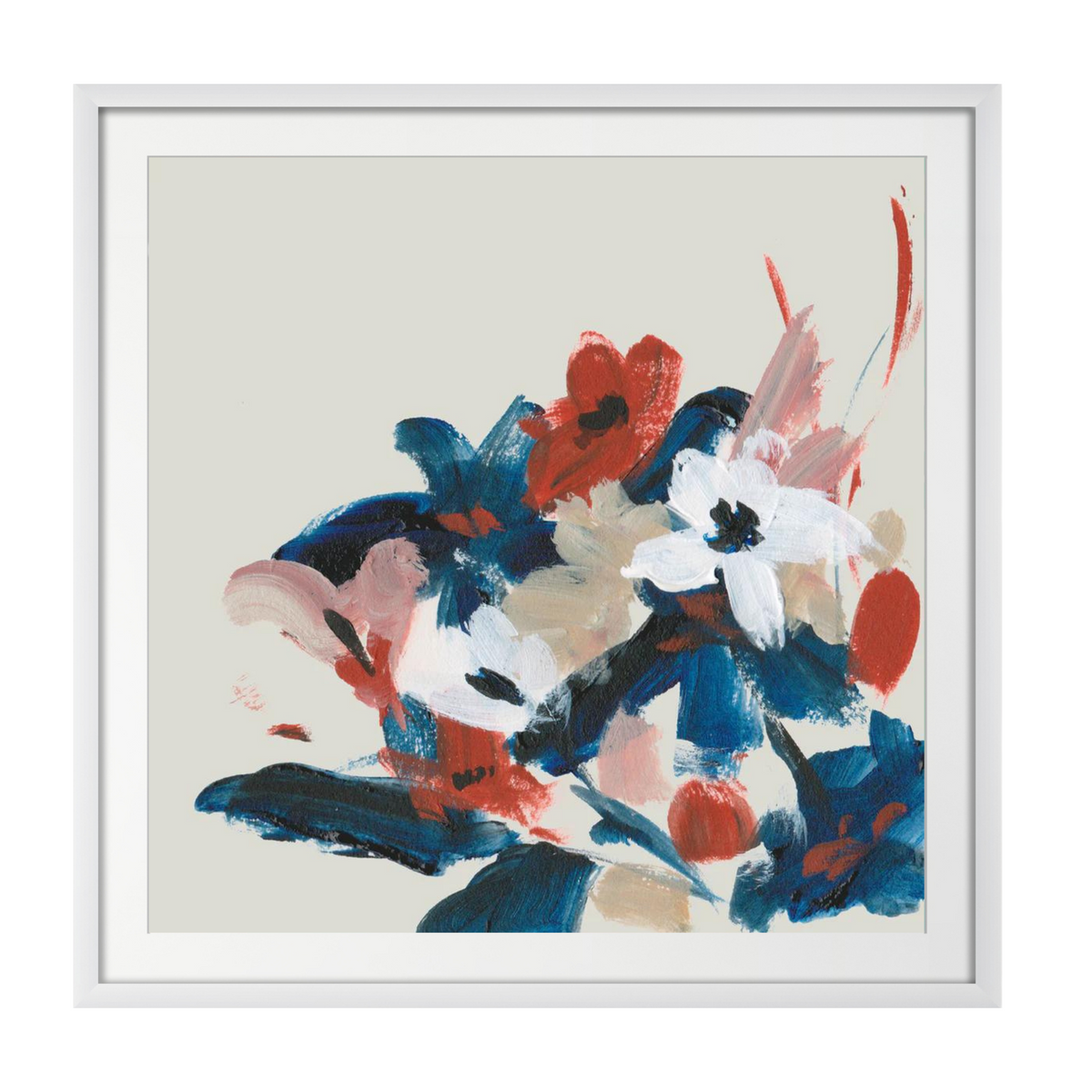 Indigo and Crimson Blooms VI