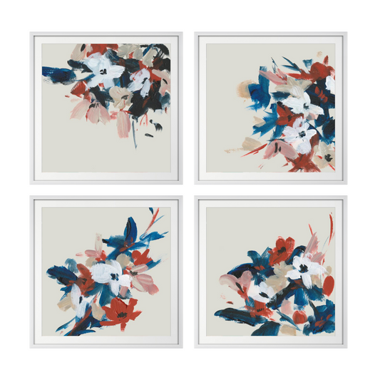 Indigo and Crimson Blooms VI