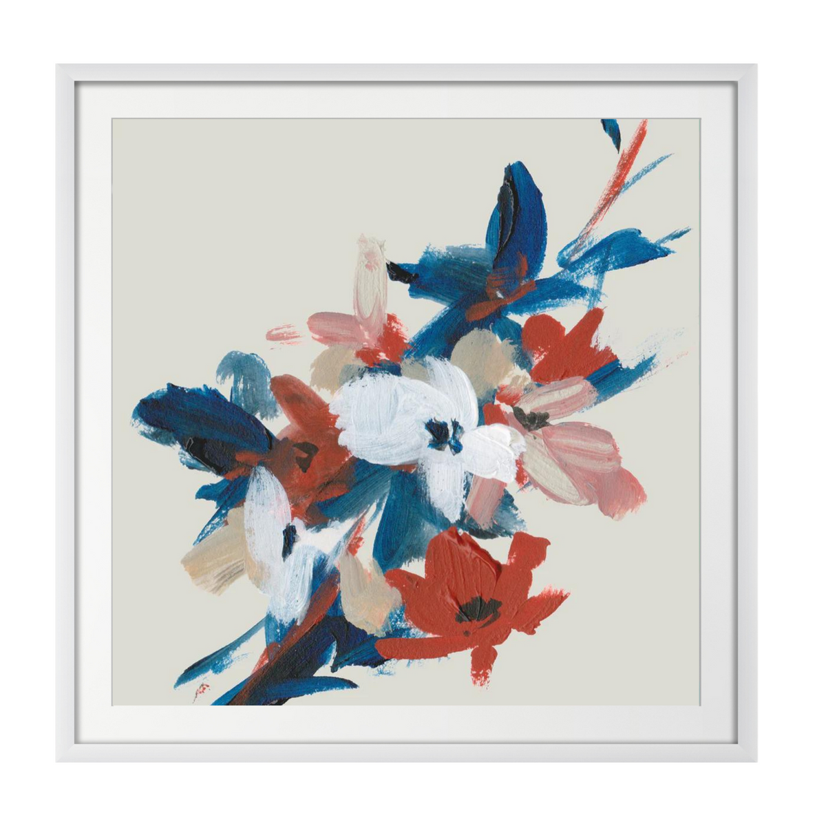 Indigo and Crimson Blooms VI